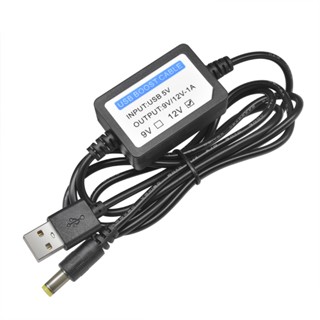 DC 5V To 12V USB To DC อะแดปเตอร์แปลงสายเคเบิ้ล 5.5x2 . 1 มม. 1.3 ม. Boost สายเคเบิ้ล Power Cord Module for WiFi Router