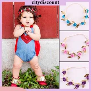 &lt;citydiscount&gt;  ที่คาดผมลายดอกกุหลาบสำหรับเด็ก