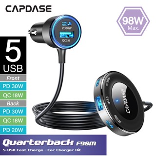 Capdase 98W Quarterback F98M QC 3.0 / PD 3.0 Fast Charging 5-USB Car charger