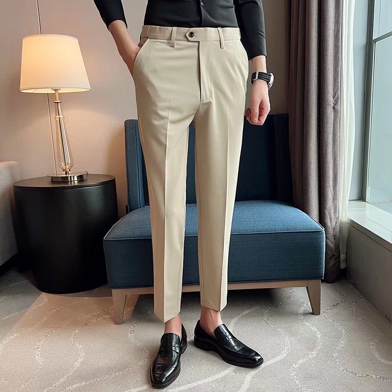 ผ้านำเข้ากางเกงสแลค เอวยืดได้ พิเศษ banding ที่เอวยืดได้ ทำมาเพื่อ  เอวยืดได้ แต่ไม่เห็นยางยืด‼️ 4สี - รูปที่ 3