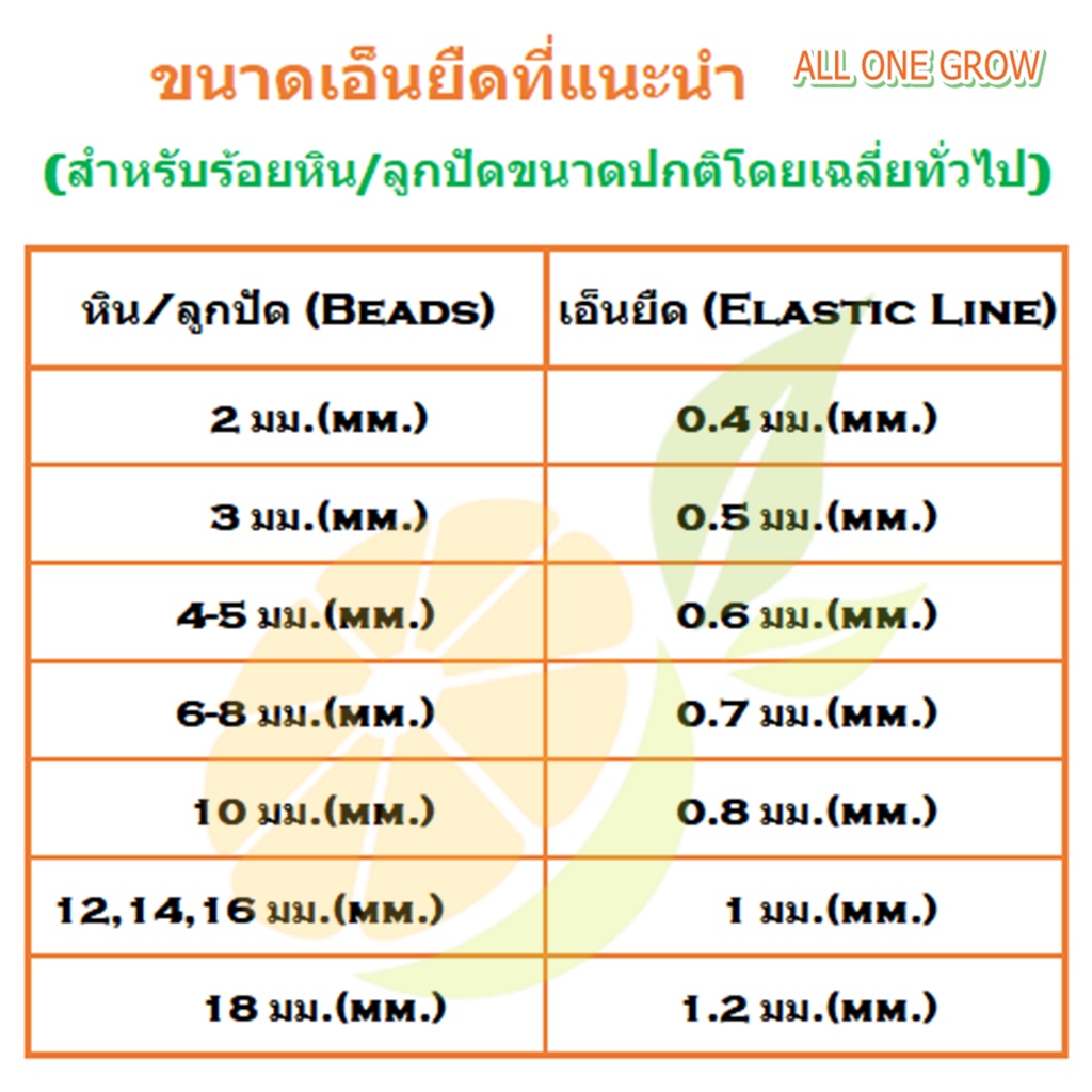 เอ็นยืด สำหรับร้อยหิน ร้อยลูกปัด งาน DIY แบบม้วนเล็ก เส้นกลม ยืดได้ รูปที่ 6