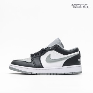 Nike Air Jordan 1 LowVintage Grey ToeAJ1 รองเท้าวิ่งวัสดุที่ทนทานเป็นต้นฉบับรับประกันคุณภาพฤดูใบไม้ผลิ-3