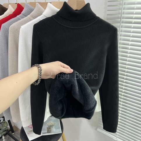 อก 38-44 / 7 สี เสื้อแขนยาวบุขน เสื้อคอเต่าบุขน กันหนาวติดลบ สเวตอร์ไหมพรม รุ่น TurtleNeck BT - รูปที่ 7
