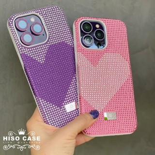 เคสเพชรหัวใจชมพู Diamond case พร้อมส่ง14pro max / I14 pro / I14