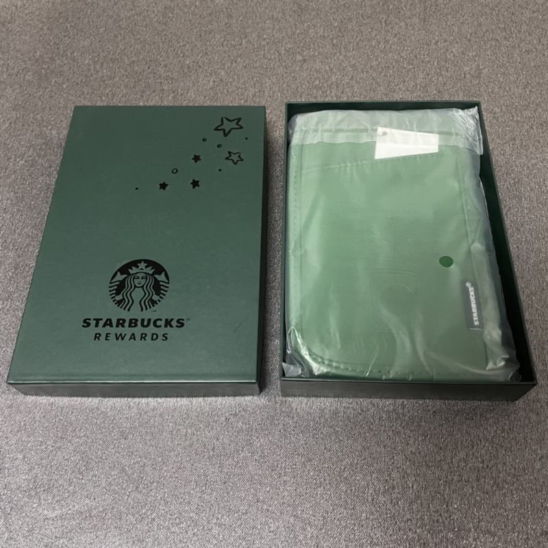 (มือหนึ่ง)(ของแท้100%) STARBUCKS กระเป๋าใส่บัตร สตาร์บัคส์ สีเขียว แบบเปิดซิป
