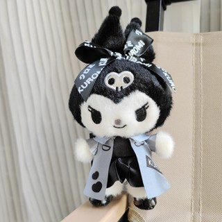 พวงกุญแจ ตุ๊กตา Sanrio Kuromi ซานริโอ้ คุโรมิ ใส่ชุด 🖤🤍 ขนาด 10cm