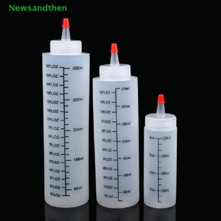 Newsandthen ขวดบีบพลาสติก สเกล 120/350/450 มล. ไม่รั่วซึม สําหรับห้องครัว