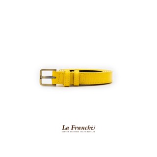 La Franche - Lady set เข็มขัดหนังวัวแท้ พร้อมหัวเข็มขัดทองชุบ #7L0005