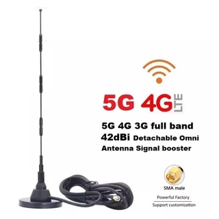 5G 4G 3G 42dBi High Gain Signal Booster Full band 600-6000MHz Communication Antenna with Magnetic bottom