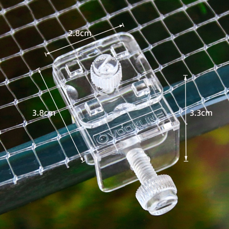 2pcs Aquarium Glass Cover Clip Clear Acrylic Support Holder Aquarium Lid Clips