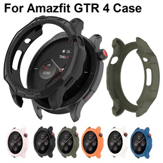 เกราะยางนิ่ม สําหรับ Armor Rubber Soft Cover เคส Huami Amazfit GTR 4 Case Frame เคส Amazfit GTR4 Case Smart Watch Protective Bumper GTR4 เคส Accessories