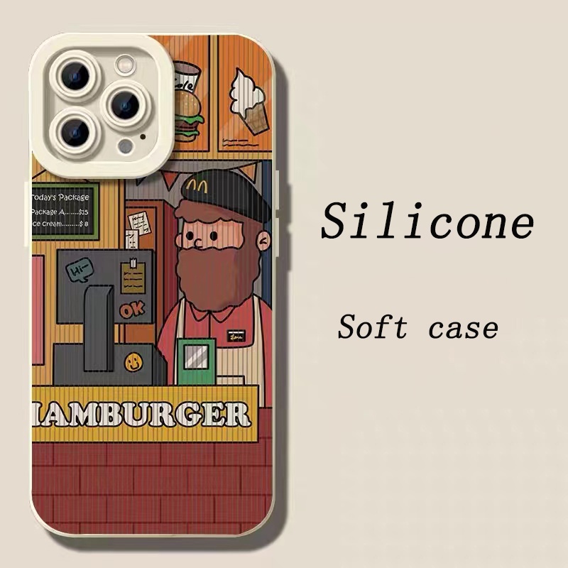 silicone soft case a bearded clerk เคส compatible for iPhone 14 pro max 13 pro max 12 pro max 11 pro max ix xr xs max case #6