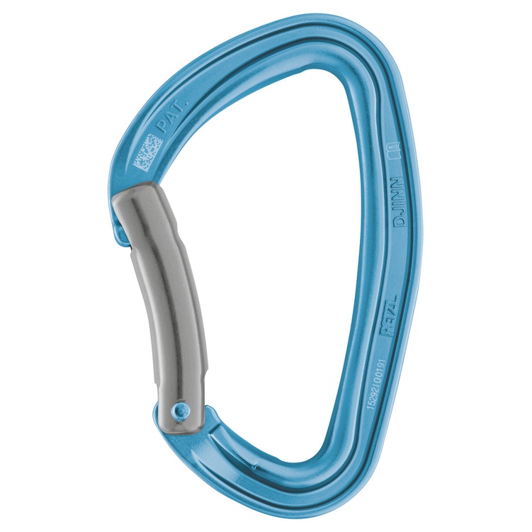 PETZL DJINN CARABINER BENT GATE BLUE