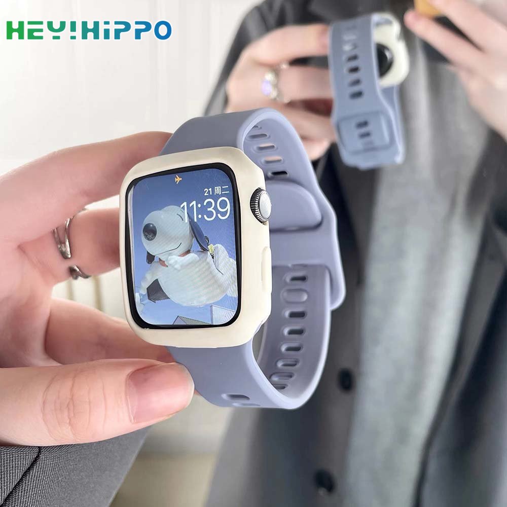 สายนาฬิกาข้อมือซิลิโคน เนื้อเจลลี่ สีสดใส สําหรับ iwatch 8 7 6 5 4 3 45 44 42 41 40 38 มม.