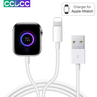 Cclcc 2 in 1 แท่นชาร์จแม่เหล็กไร้สาย แบบพกพา สําหรับ Apple Watch 8 7 6 SE 5 4