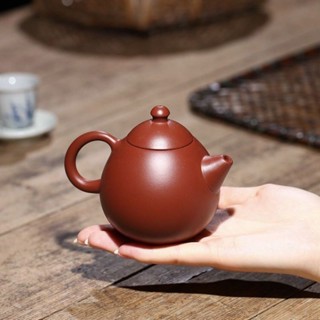 Original ore Dahongpao purple sand teapot dragon egg semi-handmade teapot 180ml suitable for puer tea black tea rock tea