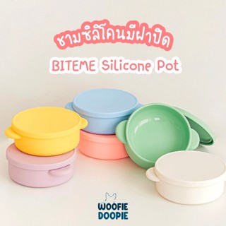 Bite Me Silicone Pot ชามซิลิโคนมีฝาปิด สี Pastale นำเข้าจากเกาหลี 🇰🇷