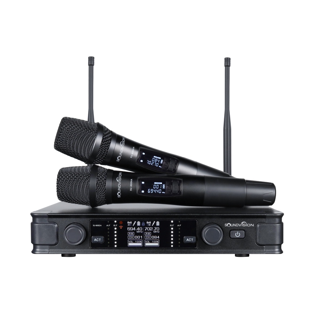 SOUNDVISION SU-850DA ชุดไมค์ลอย ดิจิตอล มือถือคู่ ย่าน UHF คลื่นความถี่ 694.4 – 702.7 MHz พร้อมฟังก์