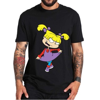 เสื้อผ้าผชเสื้อยืดแขนสั้นลําลอง ผ้าฝ้าย 100% พิมพ์ลาย Angelica Pickles Spin-off All Grown Up Fictional สําหรับผู้ชายS-5X