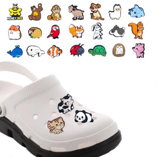 1 ชิ้น สัตว์น้อยน่ารัก Crocs อุปกรณ์เสริมรองเท้า Charms Jibbitz ตกแต่ง PVC อุดตัน รองเท้าแตะ อุปกรณ์เสริม