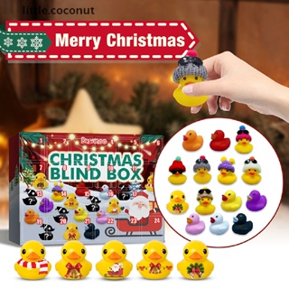 [little.coconut] Christmas Advent Calendar Toy Box 24pcs Set Cute Rubber Duck Mochi Animal New Year Countdown Stress Relief Kid Gift Boutique