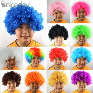 #NICEDAY-Wig Party Popular 1pcs Unisex 70S Afro Wigs Clown Costume Curly Hair Disco