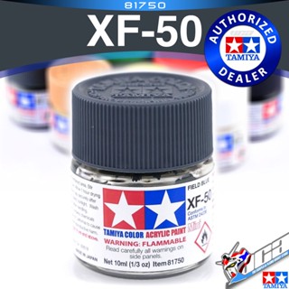 TAMIYA 81750 XF-50 XF50 FLAT FIELD BLUE MATT MATTE น้ำเงินด้าน ACRYLIC PAINT MINI COLOR 10ML สีอะครีลิกสำหรับพลาสติก ...