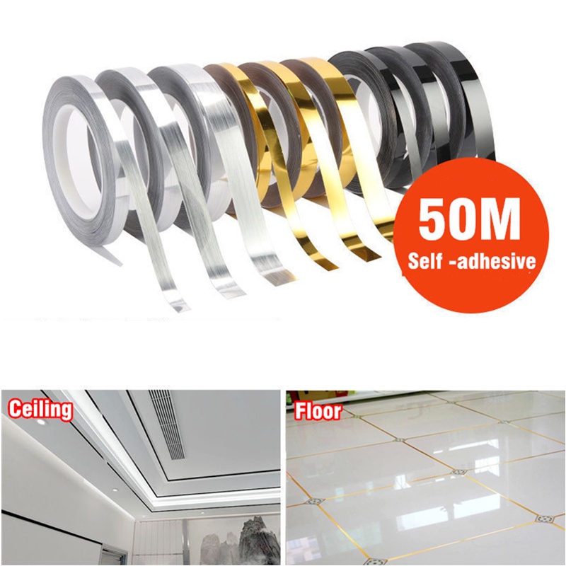 เทปปิดร่องกระเบื้อง Tile Gap Sealing Tape แบบมีกาว กันน้ำ สำหรับพื้น ผนัง และตกแต่งขอบ