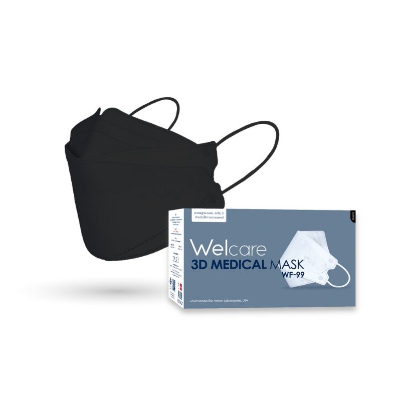 Welcare Mask 3D สีดำ