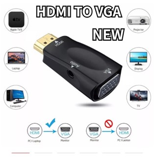 MIni สายแปลง สายแปลงจาก HDMI ออก VGA+audio HDMI to VGA + audio Converter Adapter HD1080p Cable Audio Output