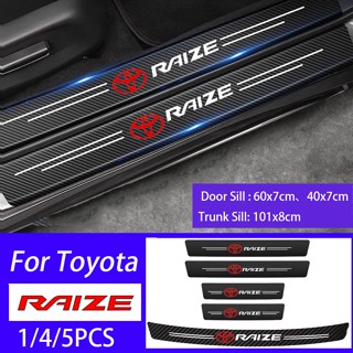 สติกเกอร์คาร์บอนไฟเบอร์ ป้องกันรอยขีดข่วน สําหรับติดขอบประตูรถยนต์ Toyota Raize 2022 TRD GR Gazoo Racing GR Sport