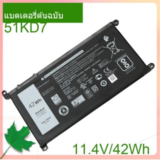 แท้จริง แบตเตอรี่โน้ตบุ๊ค 51KD7 11.4V/42Wh For Chromebook 11 3180 3189 P26T Compatible With FY8XM Y07HK