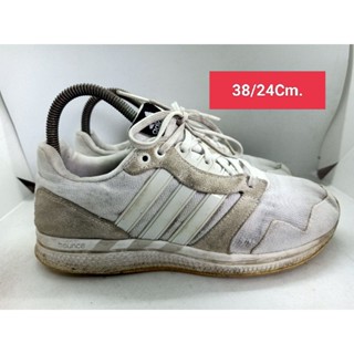 Adidas Size 38 ยาว 24 รองเท้ามือสอง ผ้าใบ แฟชั่น ทำงาน ลำลอง เที่ยว