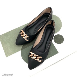 HaloBangkok รองเท้า Flat Shoes หนังไมโครไฟเบอร์ รุ่น LA39976