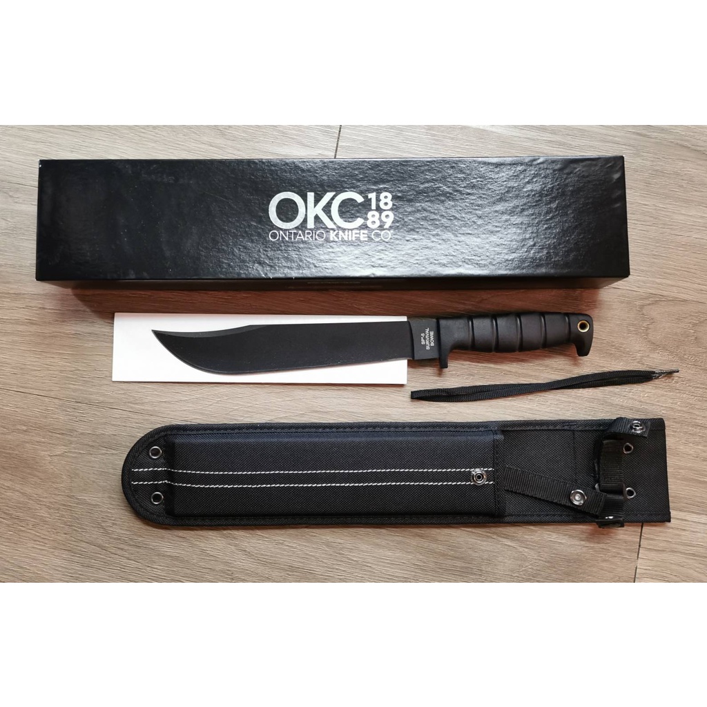 Ontario SP-5 Survival Bowie มีดใบตาย full tang 10 นิ้ว มีดเบิกทาง เหล็กกล้าคาร์บอน by Jeep Camping