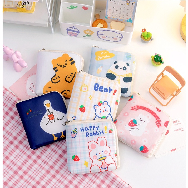 ShopAt.Two[BG6730] กระเป๋าผ้าอนามัย กระเป๋าใส่เครื่องสำอาง ขนาดเล็กสำหรับพกพา