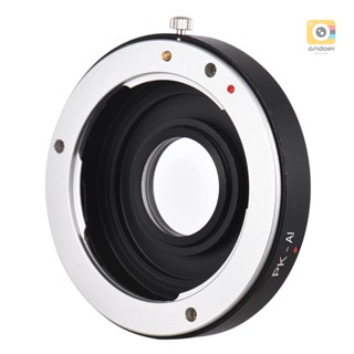 PK-AI Lens Mount Adapter Ring with Optical Glass for Pentax K Mount Lens to Fit for  AI F Mount Camera Body Focus Infinity