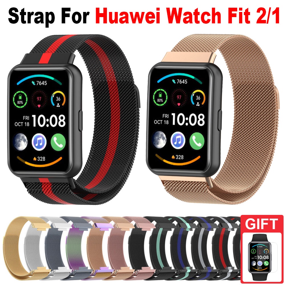 สายโลหะสแตนเลสสตีลสร้อยข้อมือสําหรับ Huawei Watch Fit 2 3 4 Pro / Huawei Watch Fit Special Edition