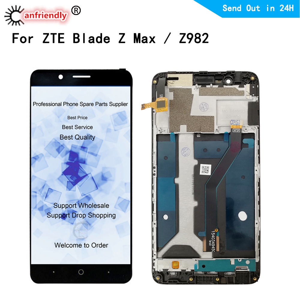 For ZTE Blade Z max Z982 LCD Display Touch Panel Screen Digitizer Module With Frame Assembly For ZTE