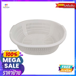 โลตัส ตะกร้าพลาสติกล้างผักLOTUSS OVAL STRAINER (W)