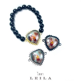 Leila Amulets ไอ้ส้มฉุน ทรงหัวใจ (พร้อมกำไลหินฟรีตามรูป)