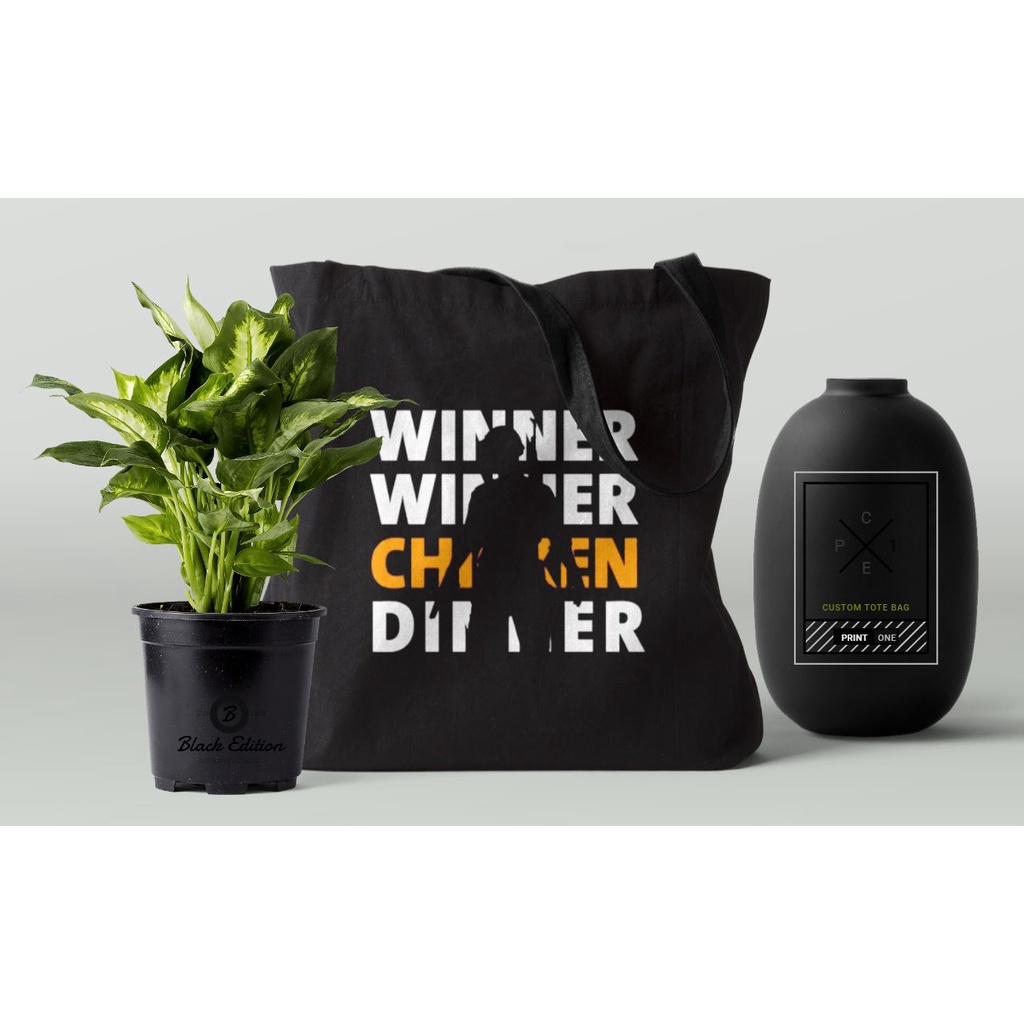 PUBG Canvas Tote Bags กระเป๋านักเรียนค่าเล่าเรียน
