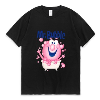 เสื้อยืดสีพื้น Mr.bubble-make Bath Time Fun Active T Shirt ผู้ชายผู้หญิงลายน่ารักยอดนิยม เสื้อยืดพิมพ์ลายฤดูร้อน ผ้าฝ้าย