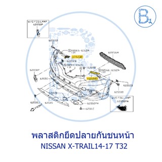 **อะไหล่แท้** พลาสติกปลายกันชนหน้า พลาสติกขากันชนหน้า NISSAN X-TRAIL14-17 T32