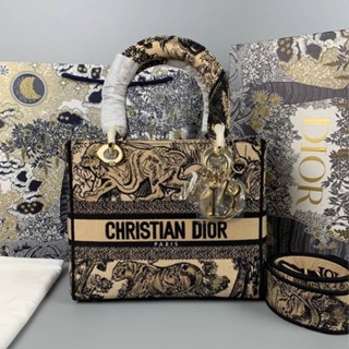 🔥ผ่อนได้🔥Dior Medium Lady D-lite Size 24 cm งาน Original อุปกรณ์ : Full Box Set