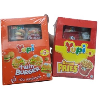 Yupi ยูปี้ กัมมี่ 1กล่อง 12ชิ้น ทวินเบอเกอร์ twin burger / gummi fries