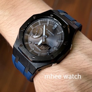 G-Shock AP Casioak GA-B2100 Bluetooth Tough Solar Black Steel Blue Navy Rubber Strap