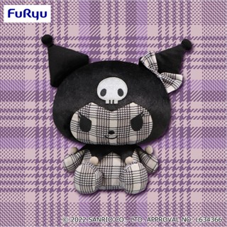 ตุ๊กตา "Black Check Ribbon BIG" Kuromi (งานลิขสิทธิ์)