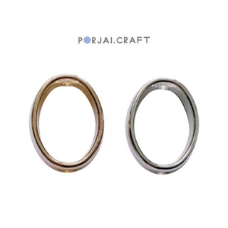 ลูกปัดวงรี Oval frame beads 15mm