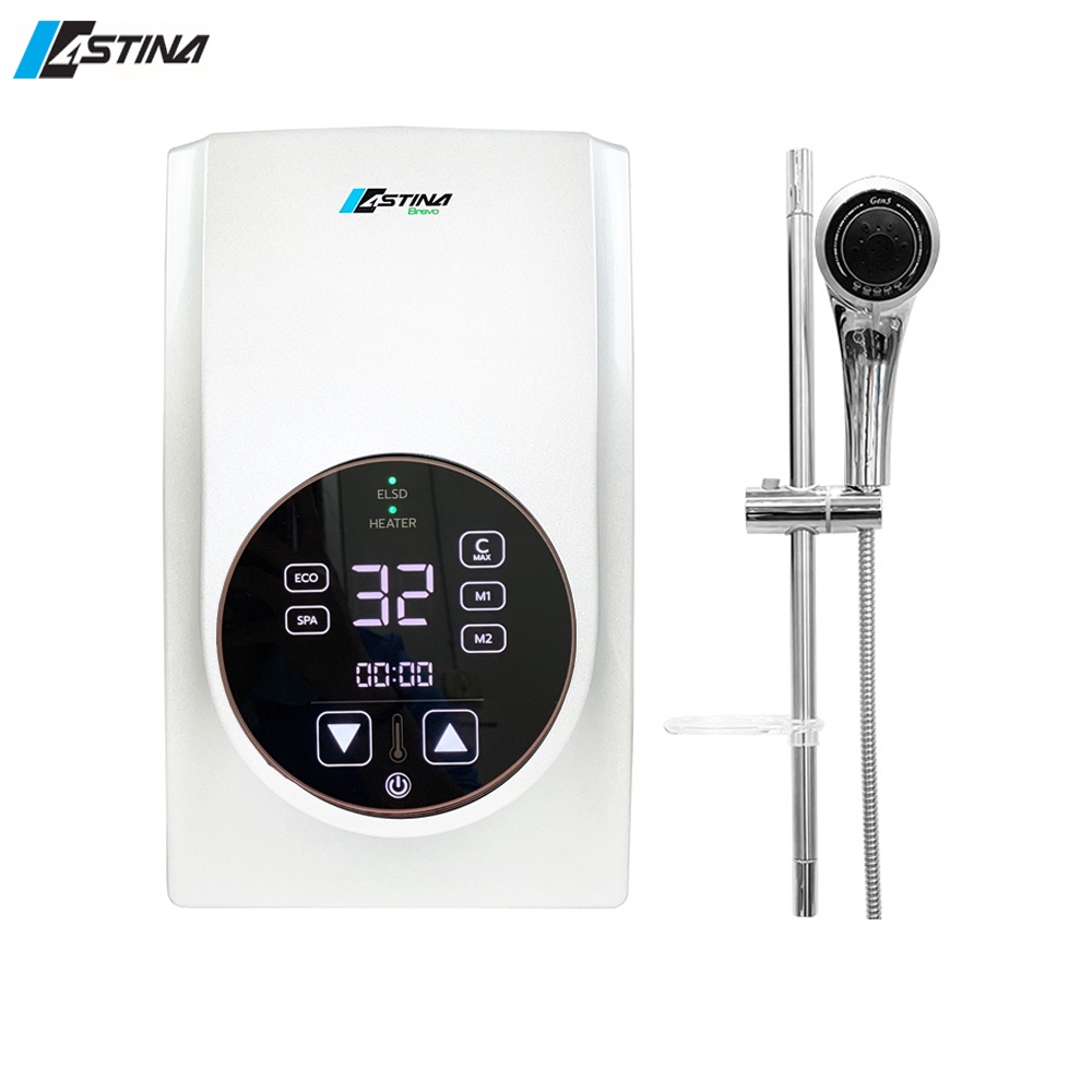 ASTINA เครื่องทำน้ำอุ่น รุ่น BRAVO(X3) 4500 วัตต์ สีขาว Digital Luxury